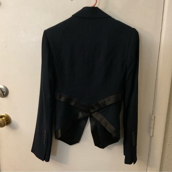 BCBGMaxAzria Two Tone Navy/Black Tuxedo Jacket XS Holiday Party Seasonal Office - Picture 2 of 12